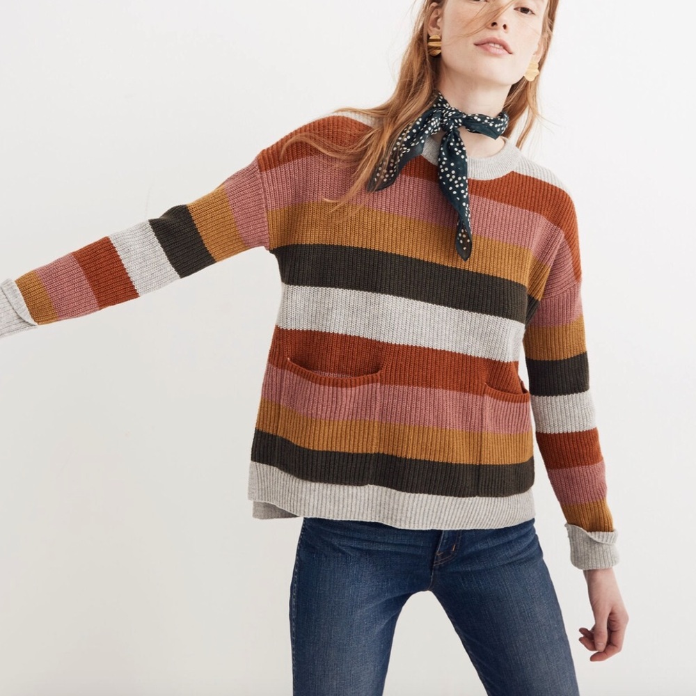 Madewell pocket pullover sweater in Walton stripe